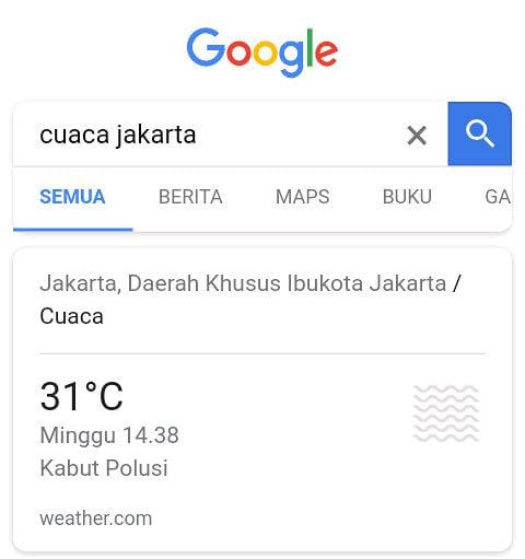 cek cuaca jakarta