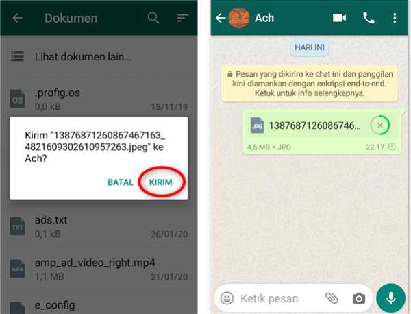 Kirim gambar HD di Whatsapp