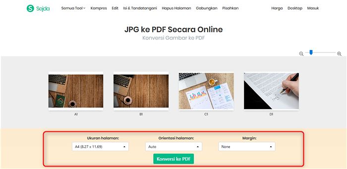 Sejda com - JPG ke PDF