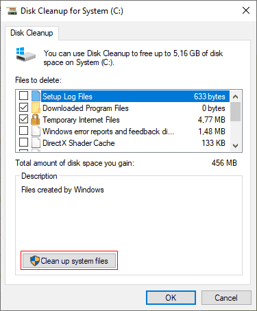 Disk cleanup untuk membersihkan sistem