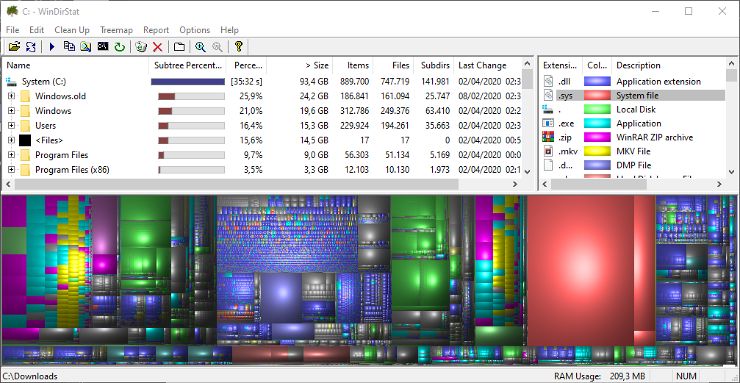 analyze disk files and folders