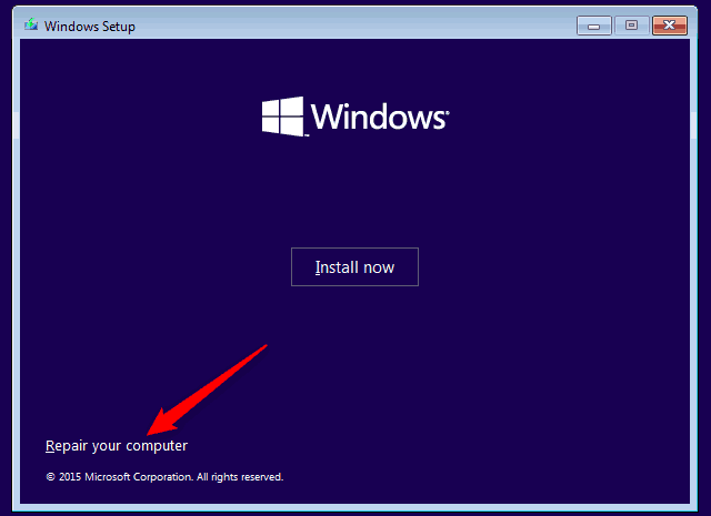 setup installer windows 10