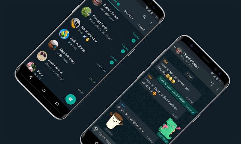 Display dark mode whatsapp