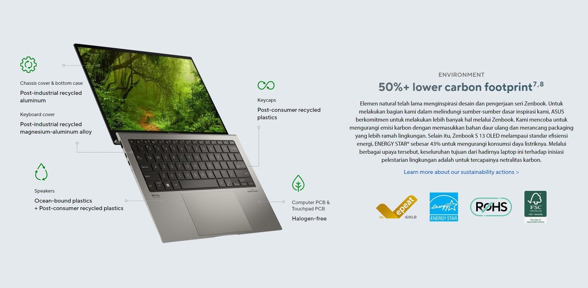 laptop ramah lingkungan dari asus