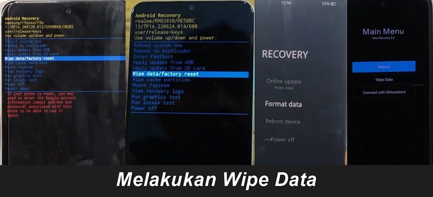 Wipe Data di mode recovery