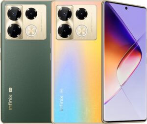 Infinix Note 40 Pro 5G warna hijau green dan emas kuning gold